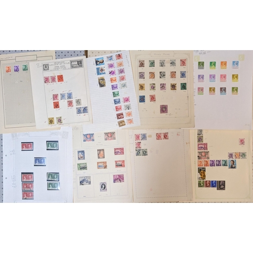 201 - Hong Kong; mixed bundle of about sixty pages from numerous collections, QV to modern, mint and used,... 