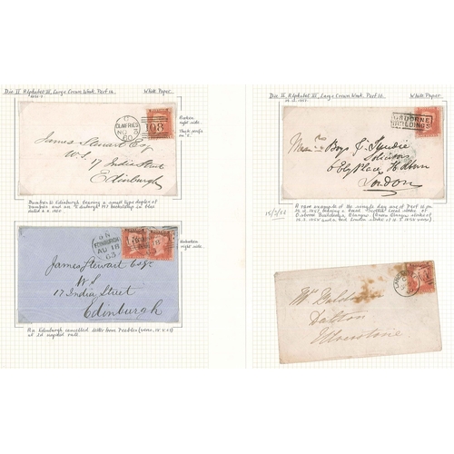 407 - UK Postal History; 1855-79 selection of covers with Penny Reds - mixed interest. (22)... 