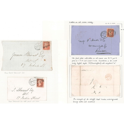 407 - UK Postal History; 1855-79 selection of covers with Penny Reds - mixed interest. (22)... 