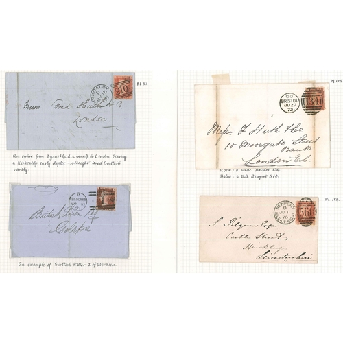 407 - UK Postal History; 1855-79 selection of covers with Penny Reds - mixed interest. (22)... 