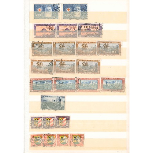 324 - Switzerland; 1912-63 used lot of Pro Juventutes in medium stockbook, duplicated and with some of the... 