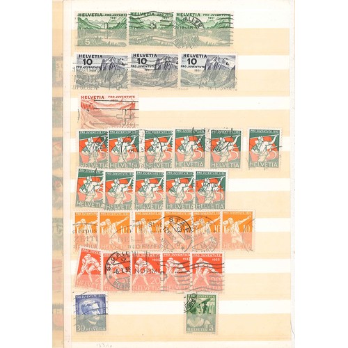 324 - Switzerland; 1912-63 used lot of Pro Juventutes in medium stockbook, duplicated and with some of the... 