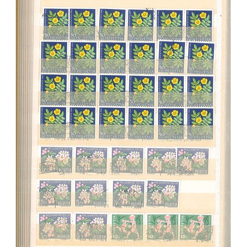 324 - Switzerland; 1912-63 used lot of Pro Juventutes in medium stockbook, duplicated and with some of the... 