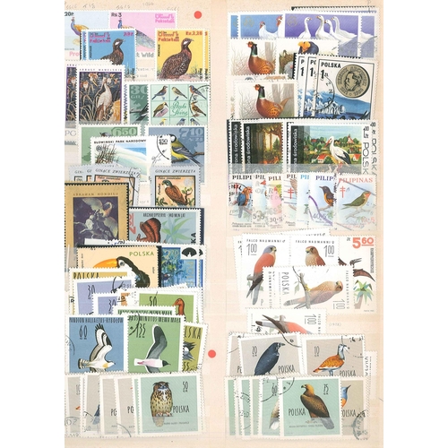 1015 - Thematics; Birds; mixed m. & u. collection scattered through stockbook, some with duplication. (... 