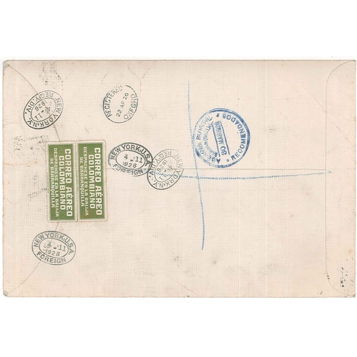 1474 - Colombia; 1926 large registered airmail to England with twelve different adhesives, various labels a... 