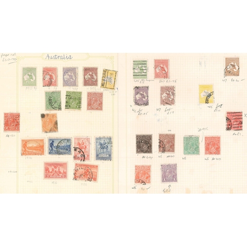 1252 - Australia; 1913-45 mix of mainly used 'Roos (32) and KG5 Heads (72) on various pages. Also a few oth... 