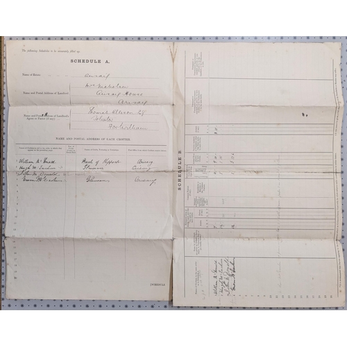 1177 - Ephemera; Documents; 1904 copy Fair Rent Application (under 1886 Crofters Act) for crofts at Back of... 