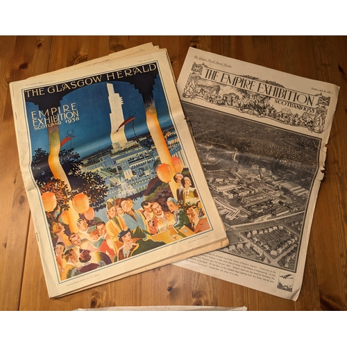 1172 - Ephemera; the Glasgow Herald Empire Exhibition Scotland 1938 supplement. Some wear on inner pages, b... 