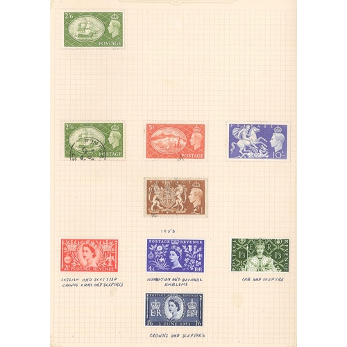 411 - UK Collections; 1841-1968 collection in album with scattered ranges earlier, better in KG6 and QE, t... 