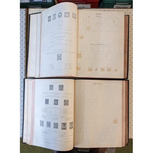 13 - Mixed Lots; two old Imperial printed albums (8th edition, with spaces up to about 1897), plus four o... 