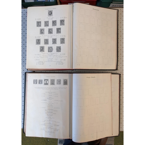 13 - Mixed Lots; two old Imperial printed albums (8th edition, with spaces up to about 1897), plus four o... 