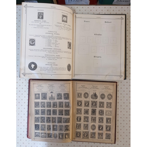 13 - Mixed Lots; two old Imperial printed albums (8th edition, with spaces up to about 1897), plus four o... 