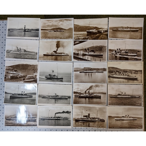 56 - Postcards; Scottish Shipping; bundle of cards of mainly coastal steamers etc. inc. TS King Edward, L... 