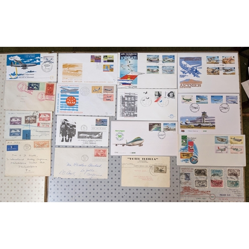 1050 - Covers; Aviation; selection of covers (mainly first day/philatelic) with stamps showing aircraft, et... 