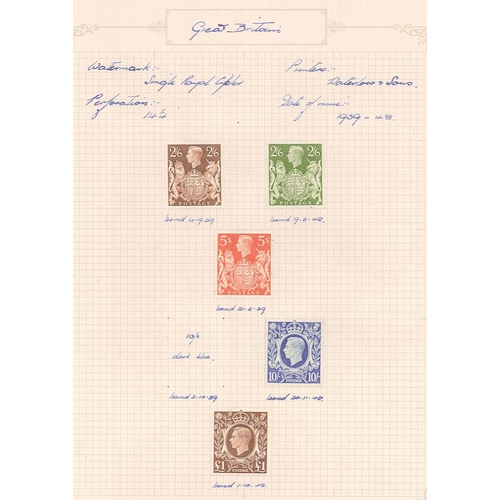 409 - UK Collections; 1937-52 KG6 colln. in album, with the mint (mainly good/fine m.m.) complete but for ... 