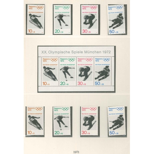 160 - Germany; West Germany; 1949-71 m. & u. colln. in Lindner hingeless album inc. many better early ... 