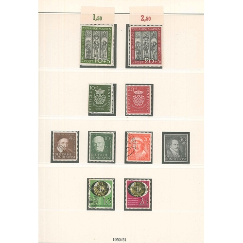 160 - Germany; West Germany; 1949-71 m. & u. colln. in Lindner hingeless album inc. many better early ... 