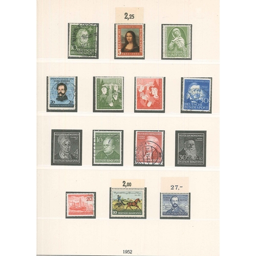 160 - Germany; West Germany; 1949-71 m. & u. colln. in Lindner hingeless album inc. many better early ... 