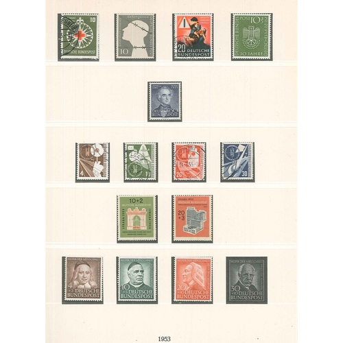 160 - Germany; West Germany; 1949-71 m. & u. colln. in Lindner hingeless album inc. many better early ... 