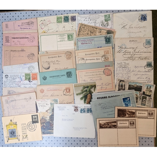 79 - Austria; useful bundle of covers and cards inc. numerous WW1 feldpost/censors, postal stationery, co... 