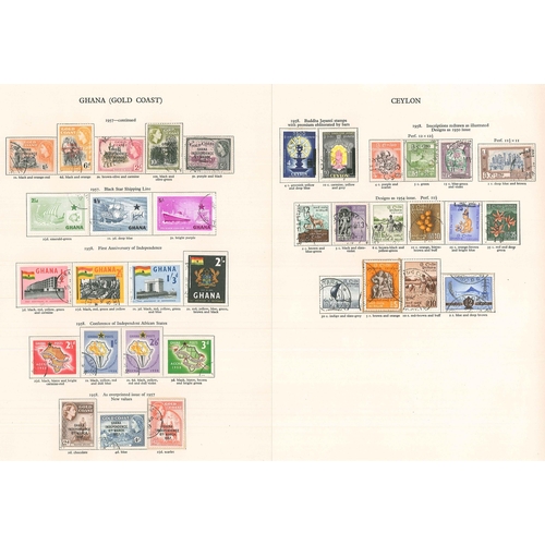 15 - Commonwealth; 1952-58 used collection in New Age album, partly picked but with many sets remaining. ... 