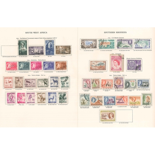 15 - Commonwealth; 1952-58 used collection in New Age album, partly picked but with many sets remaining. ... 