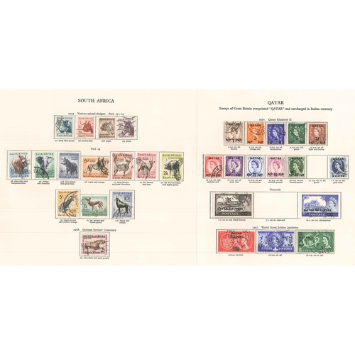 15 - Commonwealth; 1952-58 used collection in New Age album, partly picked but with many sets remaining. ... 