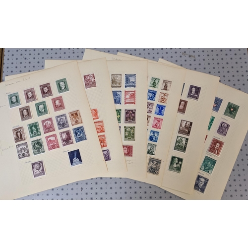 80 - Austria; 1945-50 m.m. colln. on pages with various sets inc. 1948-52 Costumes set (37 + 1s shade), 1... 