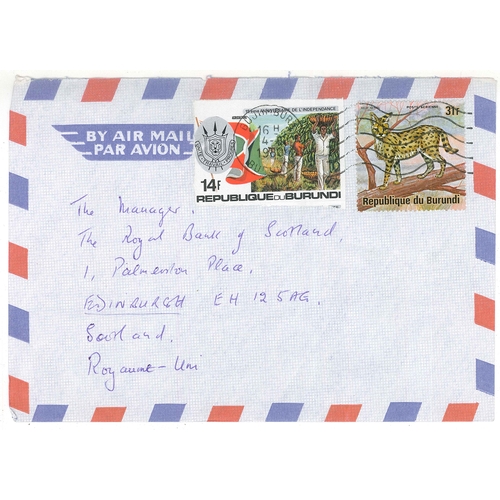 101 - Burundi; 1981-82 eleven commercial airmail covers to Edinburgh, all with pictorial stamps, some of w... 