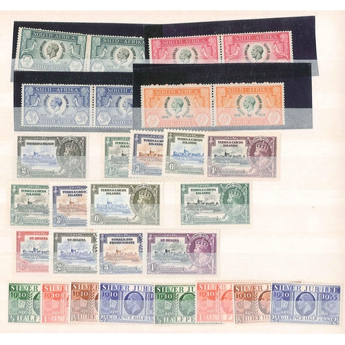 19 - Commonwealth; Omnibus; 1935 Silver Jubilee mixed mint (mainly l.m.m./m.m.) lot on stockleaves and a ... 