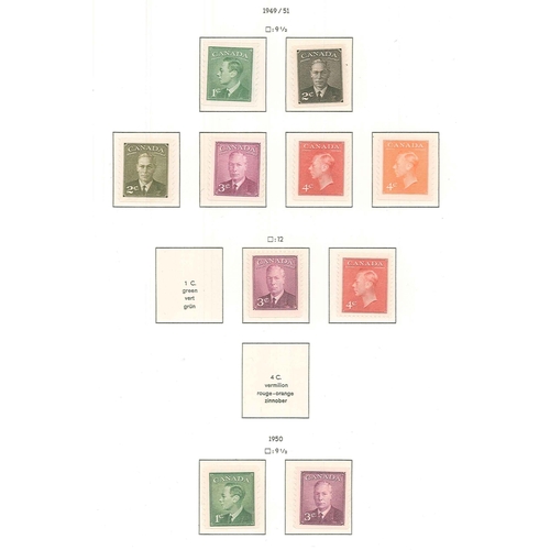 109 - Canada; 1937-71 mint collection on page, fairly complete, generally l.m.m./m.m. earlier and u.m. lat... 