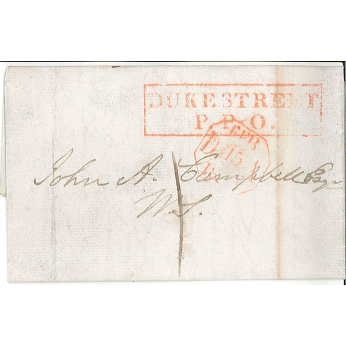 2724 - Scottish Postal History; 1822 entire within Edinburgh with fine strike of red boxed 