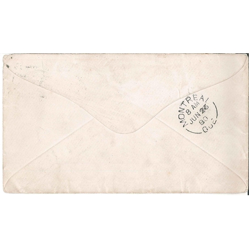 2755 - Scottish Postal History; 1880 cover Glasgow to Canada, with 1½d plate 3 and 1d Venetian Red. ... 