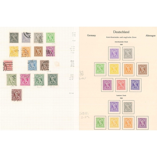 151 - Germany; Allied Occupation; Allied Military Post; 1945-46 mint and used selection on five sides with... 