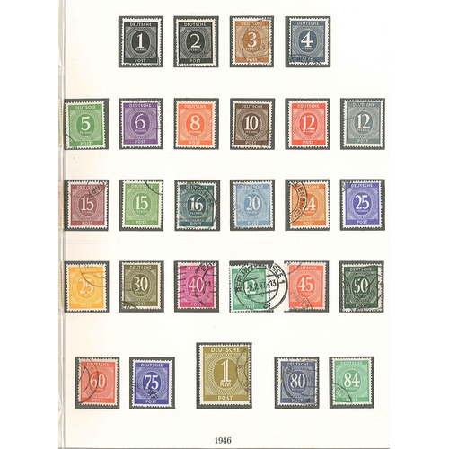 152 - Germany; Allied Occupation; American, British and Soviet Zones; 1946-48 mint and used on pages of Nu... 