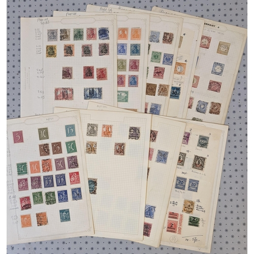 143 - Germany; c.1872-1933 mixture on pages taken from various collections. Many medium or better values i... 