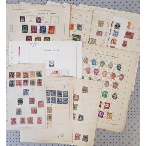 143 - Germany; c.1872-1933 mixture on pages taken from various collections. Many medium or better values i... 