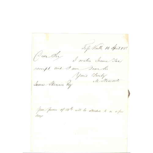 Scottish Postal History; 1858 (14 Apr.) entire from Fife Keith to