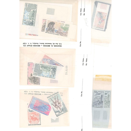 1551 - French Area; seln. of imperforates u.m. of Gabon (2 + 6 blocks), Mali (6), Niger (15), and Tunisia (... 