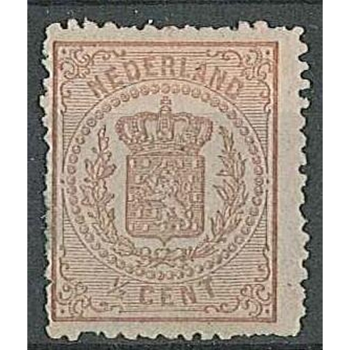 1926 - Netherlands; 1869-76 ½c perf.13-13½ mounted mint, typical rough perfs. SG 58 cat.£44.... 