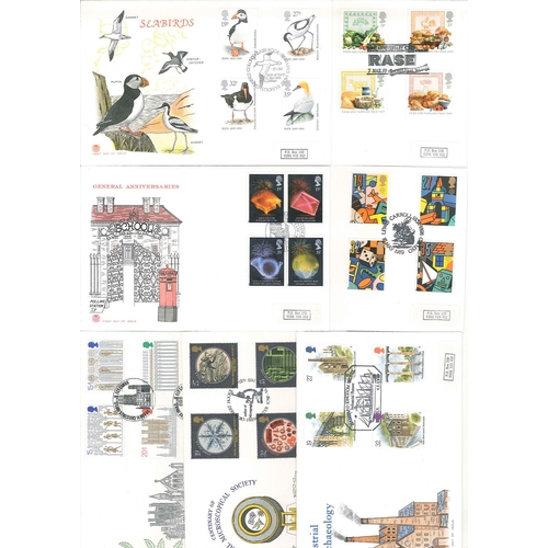 2690 - UK FDCs; 1989 seven commem sets on Stuart covers with special handstamps.