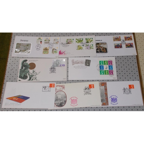 2695 - UK FDCs; 1993 eight different illus. covers with special cancels (Pilgrim/Bradbury/P.O. envelopes) i... 