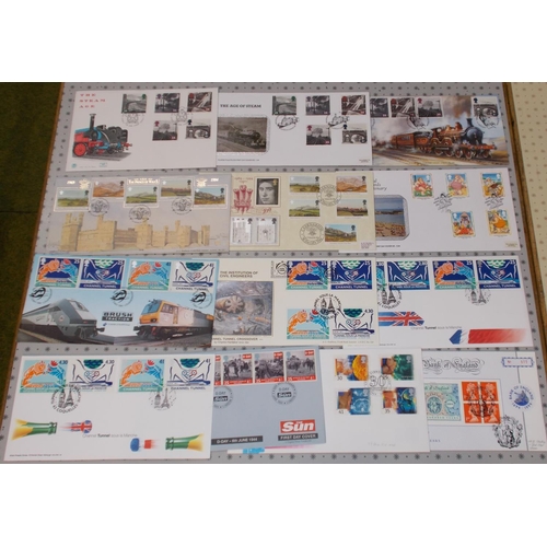 2696 - UK FDCs; 1994 seln. of thirteen different covers with special cancels - Bradbury, Pilgrim, etc., cat... 