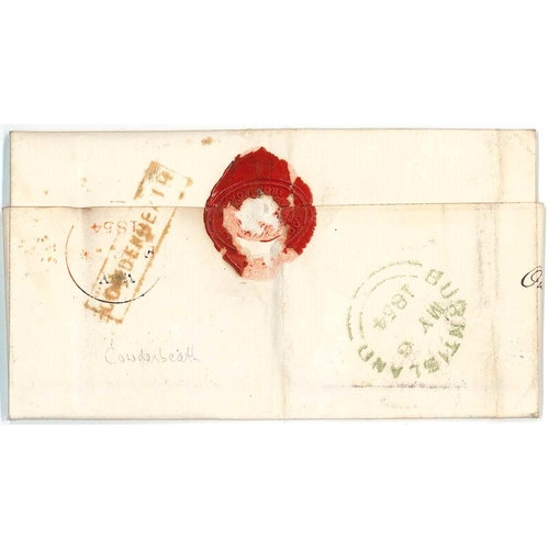 2750 - Scottish Postal History; 1854 cover to Edinburgh with boxed 