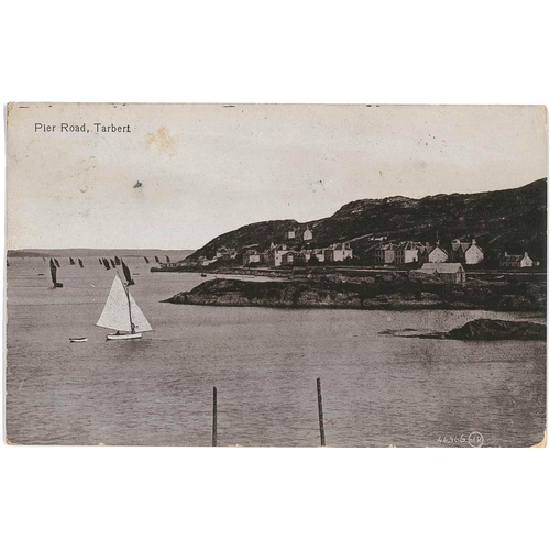 2762 - Scottish Postal History; 1912 postcard of Tarbert with very fine strike of 