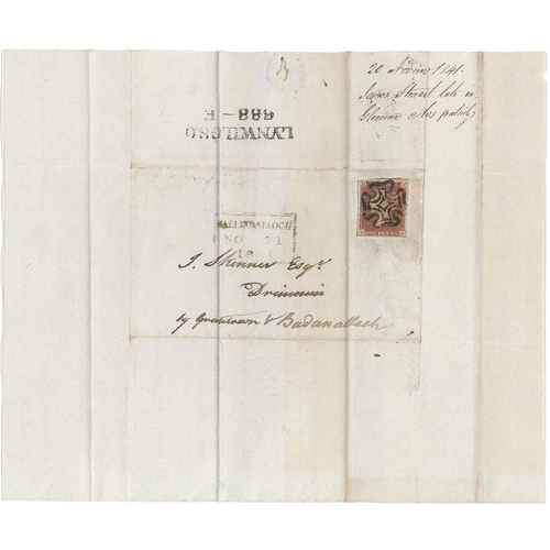 2731 - Scottish Postal History; 1841 (21 Nov.) entire Coylum Bridge to 