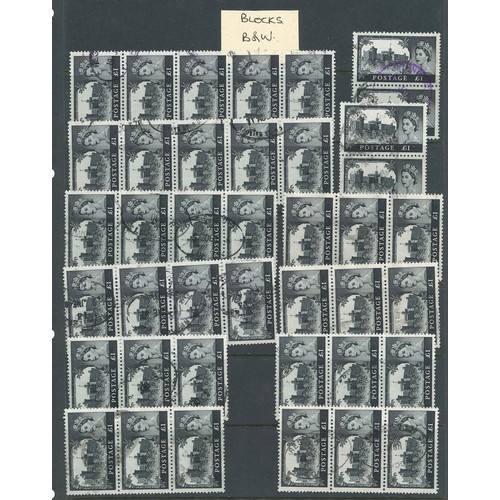 318 - UK; 1959-69 Bradbury Wilkinson Castles £1 - 138 used single examples, sorted by quality. Also anothe... 