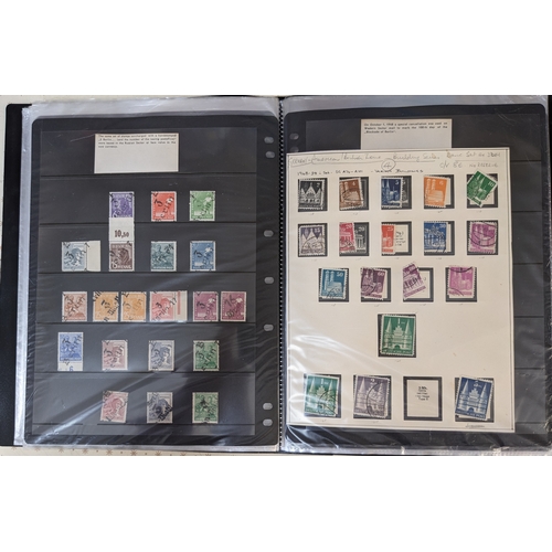 134 - Germany; Allied Occupation; folder of mixed sets and odds, mint and used, some useful, especially So... 