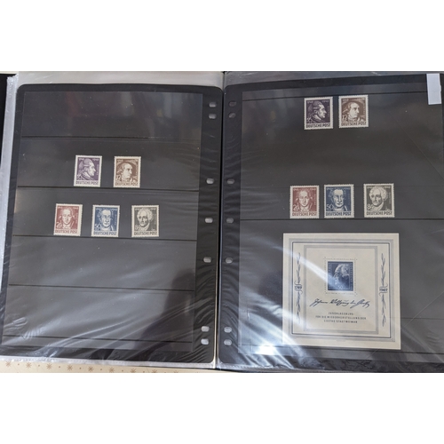 134 - Germany; Allied Occupation; folder of mixed sets and odds, mint and used, some useful, especially So... 