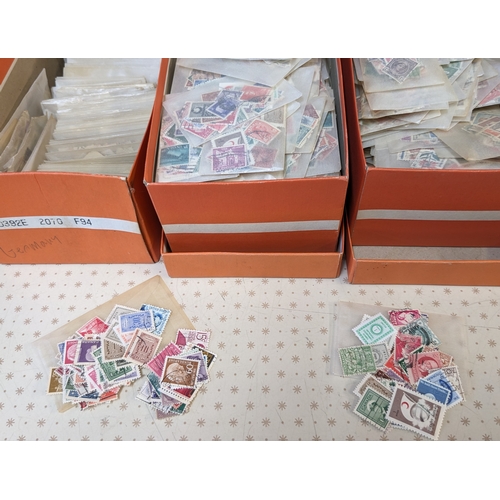 379 - Mixed Lots; three shoeboxes of packets of world stamps. Most appear to be of c.55 different world st... 